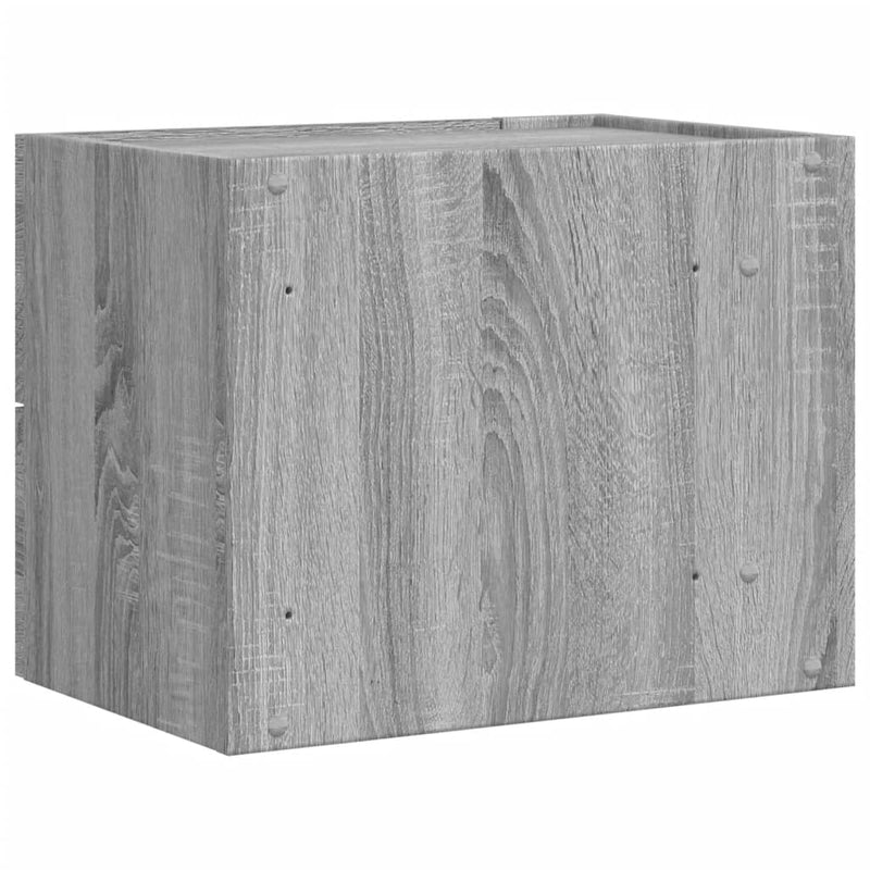 vidaXL 2 db szürke sonoma színű fali éjjeliszekrény 45 x 30 x 35 cm