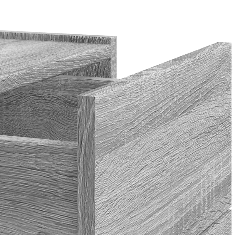 vidaXL 2 db szürke sonoma színű fali éjjeliszekrény 45 x 30 x 35 cm