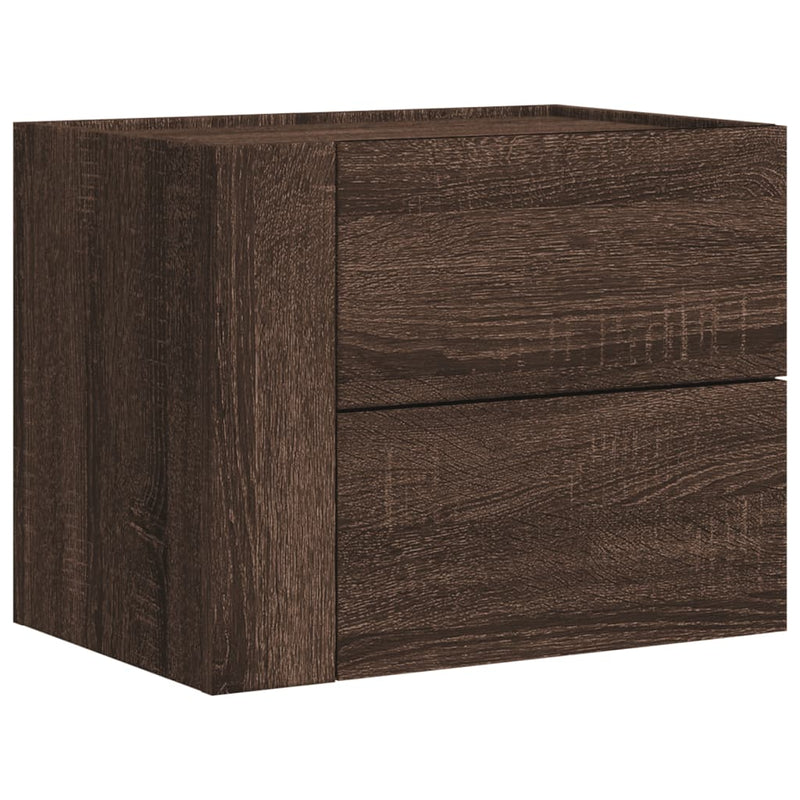vidaXL barna tölgy színű falra szerelhető éjjeliszekrény 45x30x35 cm