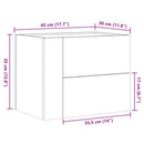 vidaXL barna tölgy színű falra szerelhető éjjeliszekrény 45x30x35 cm