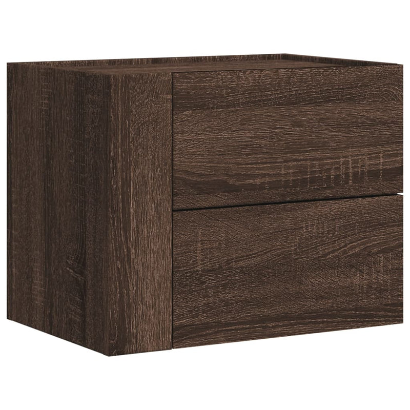 vidaXL 2 db barna tölgy színű fali éjjeliszekrény 45 x 30 x 35 cm