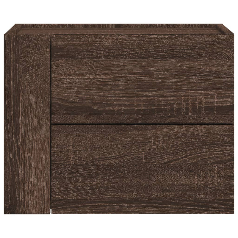 vidaXL 2 db barna tölgy színű fali éjjeliszekrény 45 x 30 x 35 cm
