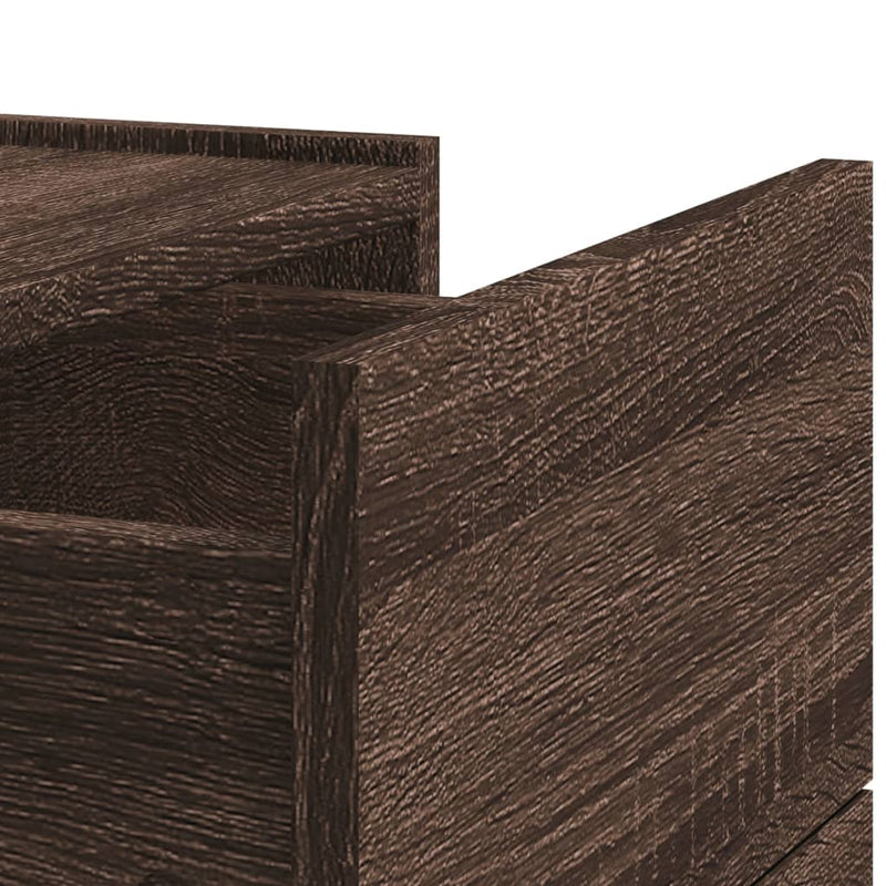 vidaXL 2 db barna tölgy színű fali éjjeliszekrény 45 x 30 x 35 cm