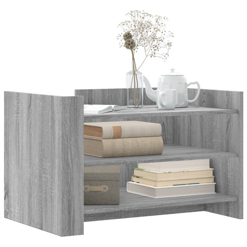 vidaXL szürke sonoma szerelt fa dohányzóasztal 80 x 50 x 50 cm