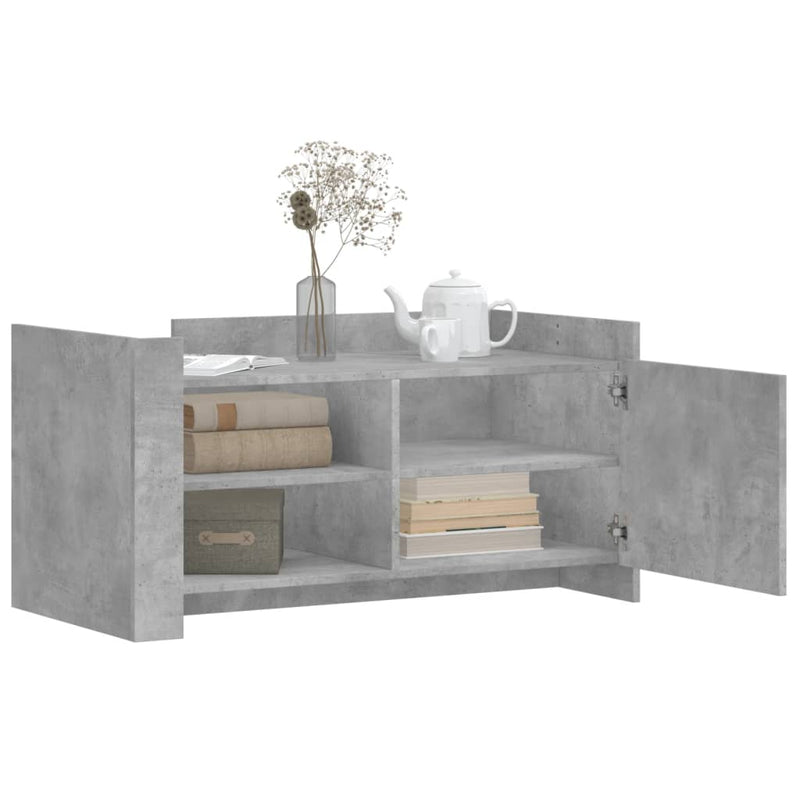 vidaXL betonszürke szerelt fa dohányzóasztal 100 x 50 x 50 cm
