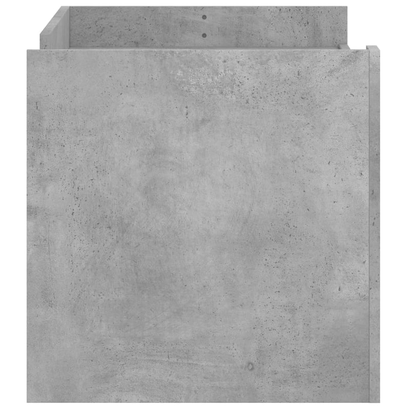 vidaXL betonszürke szerelt fa dohányzóasztal 100 x 50 x 50 cm