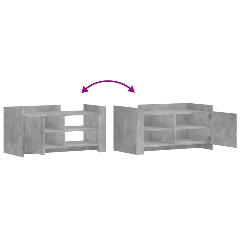 vidaXL betonszürke szerelt fa dohányzóasztal 100 x 50 x 50 cm