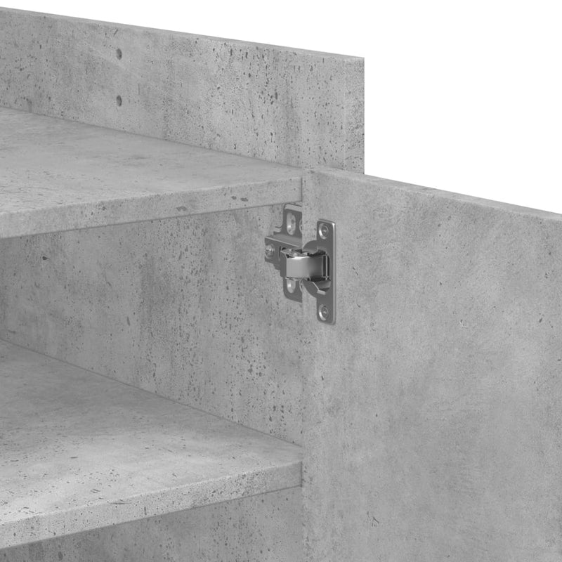 vidaXL betonszürke szerelt fa dohányzóasztal 100 x 50 x 50 cm