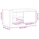 vidaXL betonszürke szerelt fa dohányzóasztal 100 x 50 x 50 cm