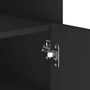 vidaXL fekete szerelt fa tálalószekrény 45 x 35 x 75 cm