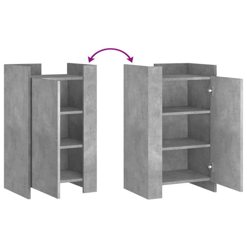 vidaXL betonszürke szerelt fa tálalószekrény 45 x 35 x 75 cm