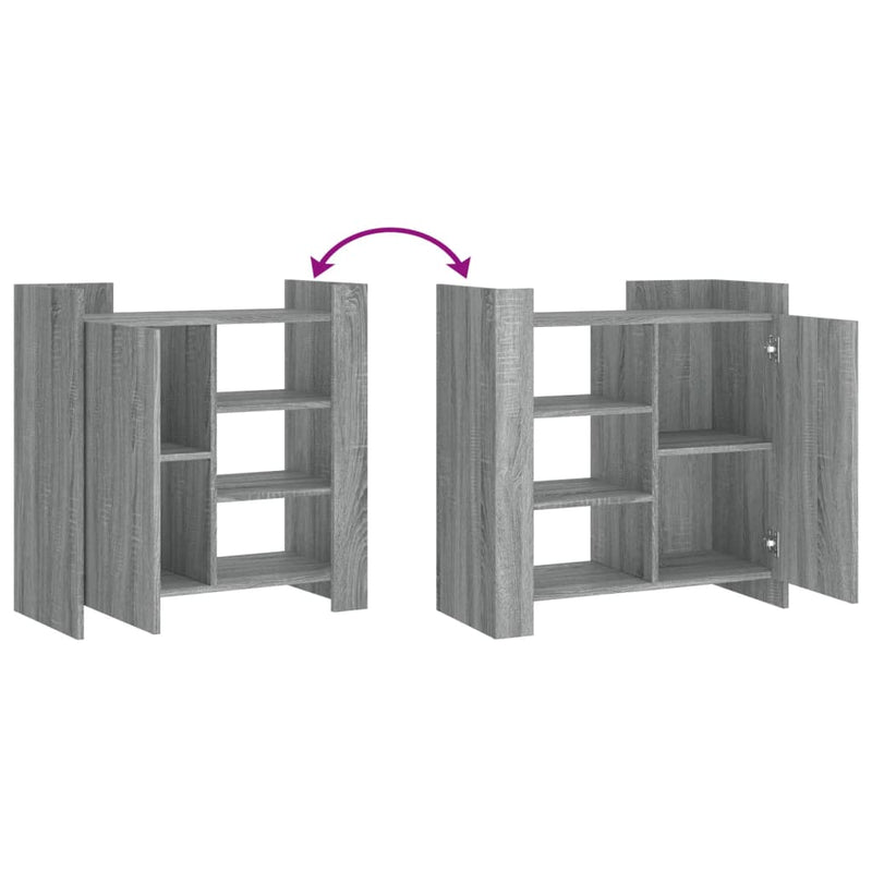 vidaXL szürke sonoma színű szerelt fa tálalószekrény 73,5 x 35 x 75 cm