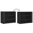 vidaXL fekete szerelt fa faliszekrény 75 x 35 x 60 cm