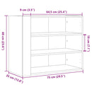 vidaXL betonszürke szerelt fa faliszekrény 75 x 35 x 60 cm