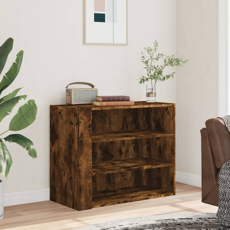 vidaXL füstös tölgy színű szerelt fa faliszekrény 75 x 35 x 60 cm