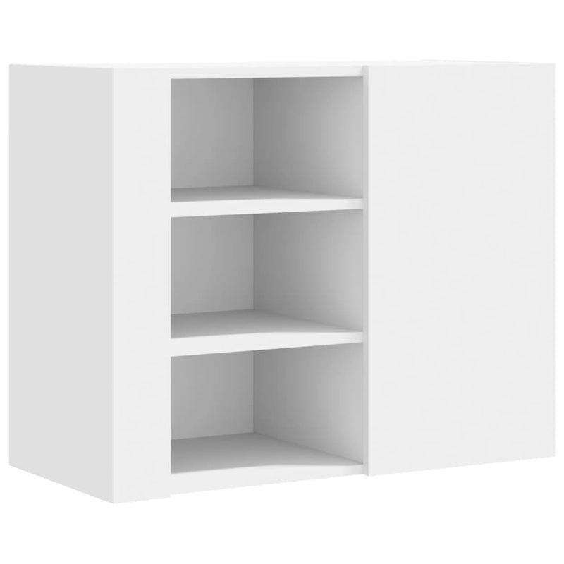 vidaXL fehér szerelt fa faliszekrény 75 x 35 x 60 cm