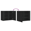 vidaXL fekete szerelt fa faliszekrény 75 x 35 x 60 cm