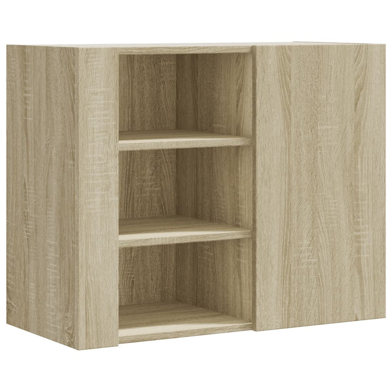 vidaXL sonoma tölgy színű szerelt fa faliszekrény 75 x 35 x 60 cm