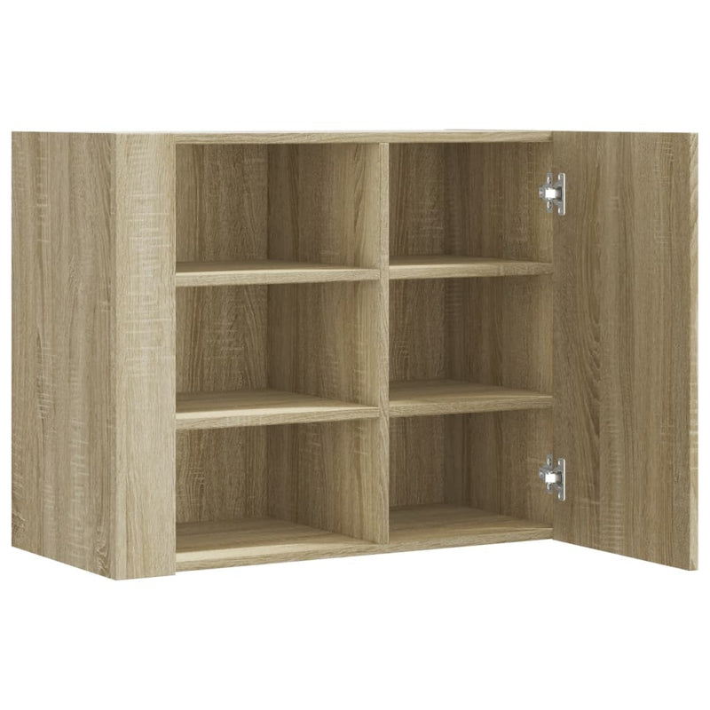 vidaXL sonoma tölgy színű szerelt fa faliszekrény 75 x 35 x 60 cm