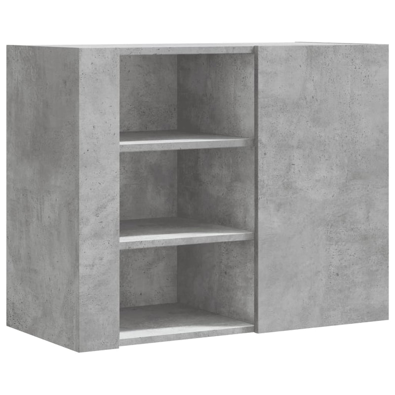 vidaXL betonszürke szerelt fa faliszekrény 75 x 35 x 60 cm
