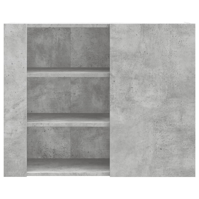 vidaXL betonszürke szerelt fa faliszekrény 75 x 35 x 60 cm