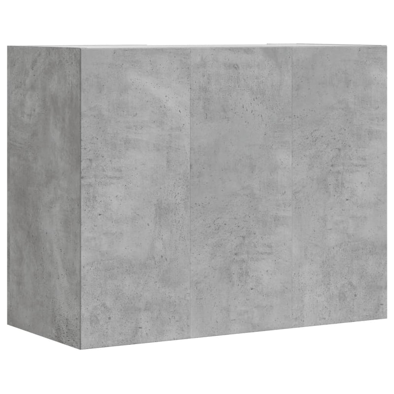 vidaXL betonszürke szerelt fa faliszekrény 75 x 35 x 60 cm
