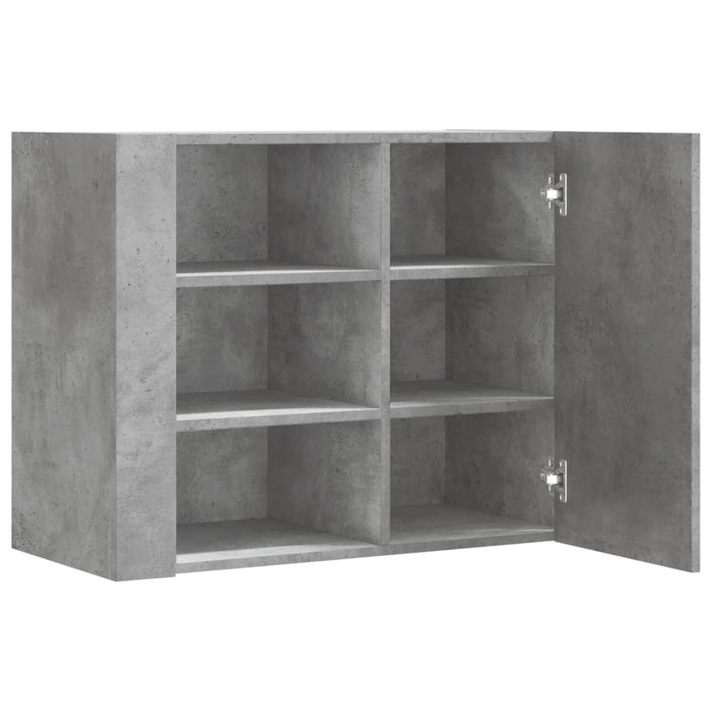 vidaXL betonszürke szerelt fa faliszekrény 75 x 35 x 60 cm
