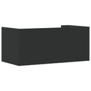 vidaXL fekete szerelt fa fali polc 70,5 x 35 x 30,5 cm