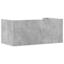 vidaXL betonszürke szerelt fa fali polc 70,5 x 35 x 30,5 cm