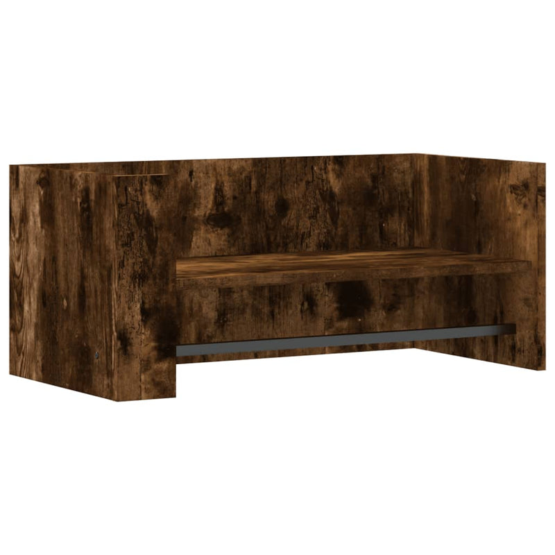 vidaXL füstölt tölgy színű szerelt fa fali polc 70,5x35x30,5 cm