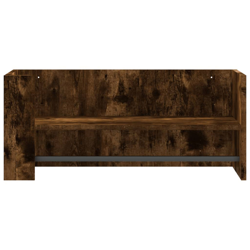 vidaXL füstölt tölgy színű szerelt fa fali polc 70,5x35x30,5 cm