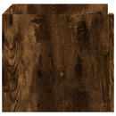 vidaXL füstölt tölgy színű szerelt fa fali polc 70,5x35x30,5 cm