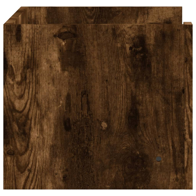 vidaXL füstölt tölgy színű szerelt fa fali polc 70,5x35x30,5 cm