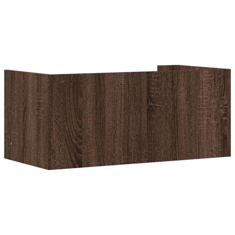 vidaXL barna tölgy színű szerelt fa fali polc 70,5 x 35 x 30,5 cm