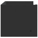 vidaXL fekete szerelt fa fali polc 100x35x30,5 cm