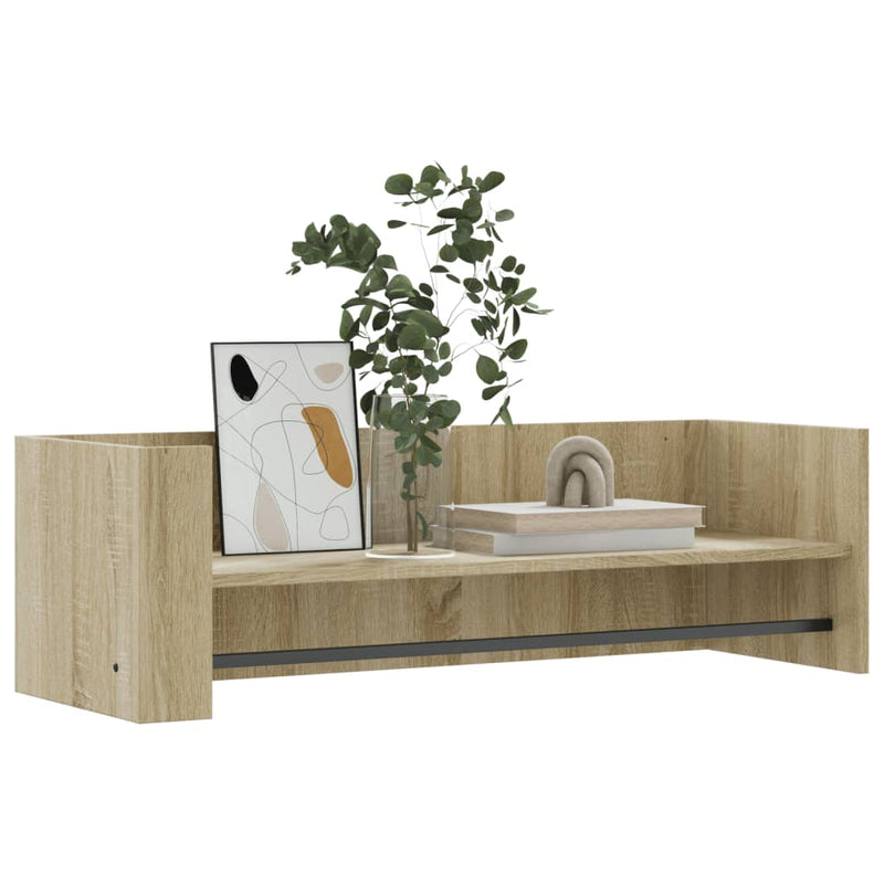 vidaXL sonoma tölgy színű szerelt fa fali polc 100 x 35 x 30,5 cm