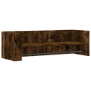 vidaXL füstölt tölgy színű szerelt fa fali polc 100 x 35 x 30,5 cm