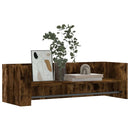 vidaXL füstölt tölgy színű szerelt fa fali polc 100 x 35 x 30,5 cm