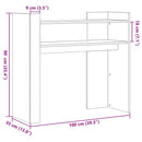 vidaXL füstös tölgy színű szerelt fa tálalóasztal 100x35x90 cm