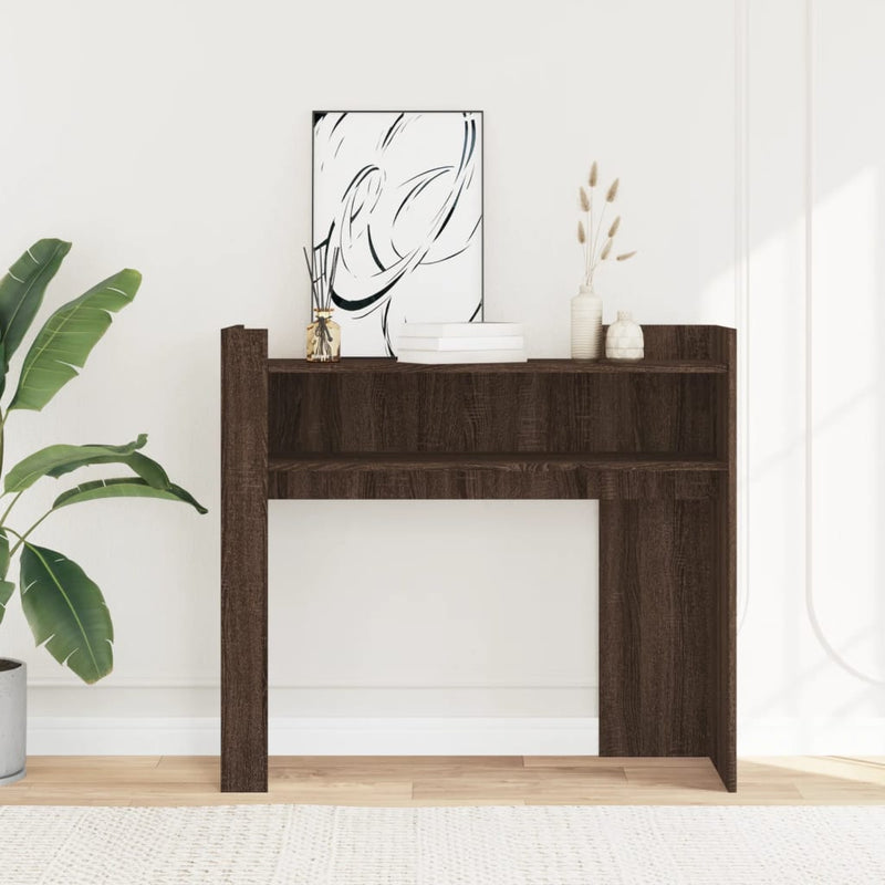 vidaXL barna tölgyszínű szerelt fa tálalóasztal 100x35x90 cm