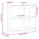 vidaXL betonszürke szerelt fa tálalóasztal 100x35x90 cm