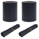 vidaXL Kerti privacy képernyők 2 pcs Sötétszürke 35 x 0,19 m PVC