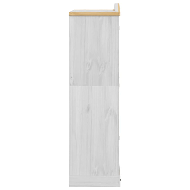 vidaXL fehér Corona tömör fenyőfa ruhásszekrény 102 x 52 x 186 cm