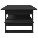 vidaXL fekete szerelt fa dohányzóasztal 102 x 55 x 42 cm