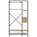 vidaXL sonoma tölgy szerelt fa ruhatartó polcokkal