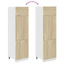 vidaXL sonoma tölgy színű szerelt fa szekrény hűtőhöz 60 x 57 x 207 cm