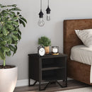 vidaXL fekete szerelt fa éjjeliszekrény 40 x 30 x 40 cm