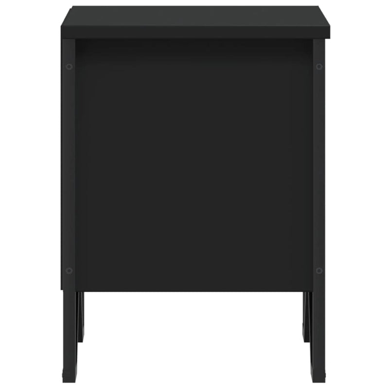 vidaXL 2 db fekete szerelt fa éjjeliszekrény 40 x 30 x 40 cm