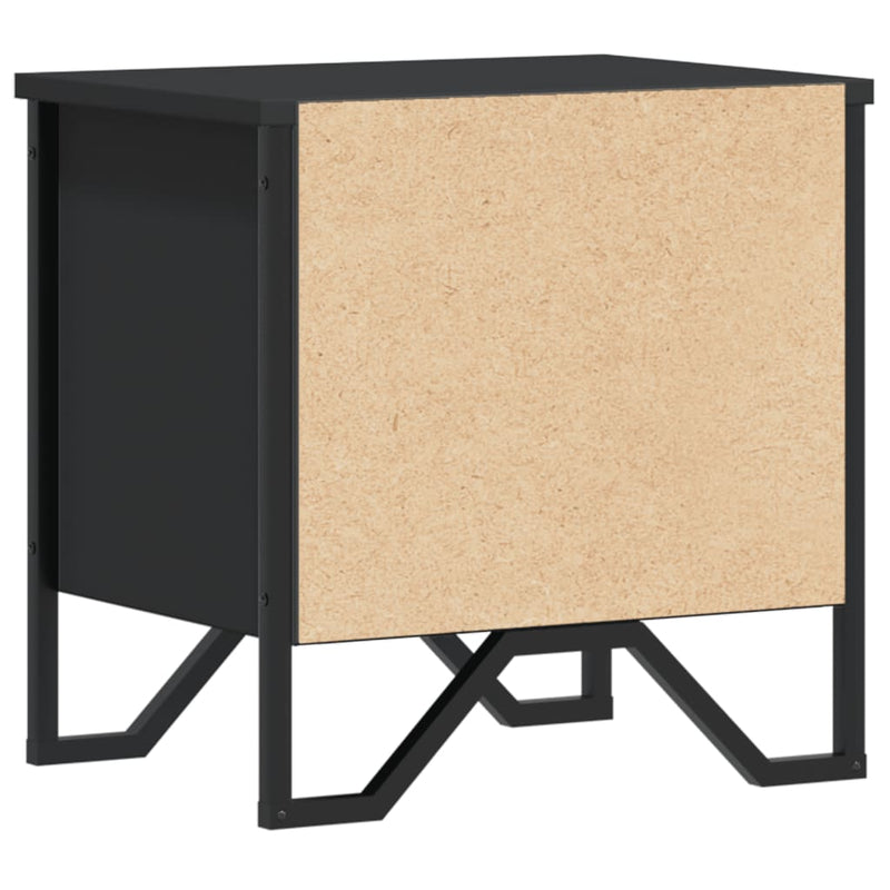 vidaXL 2 db fekete szerelt fa éjjeliszekrény 40 x 30 x 40 cm