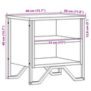 vidaXL 2 db fekete szerelt fa éjjeliszekrény 40 x 30 x 40 cm